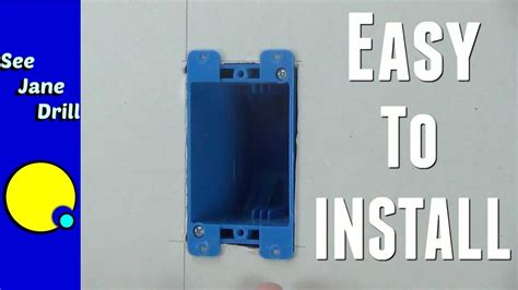 how do you install an electrical box|electrical box for existing drywall.